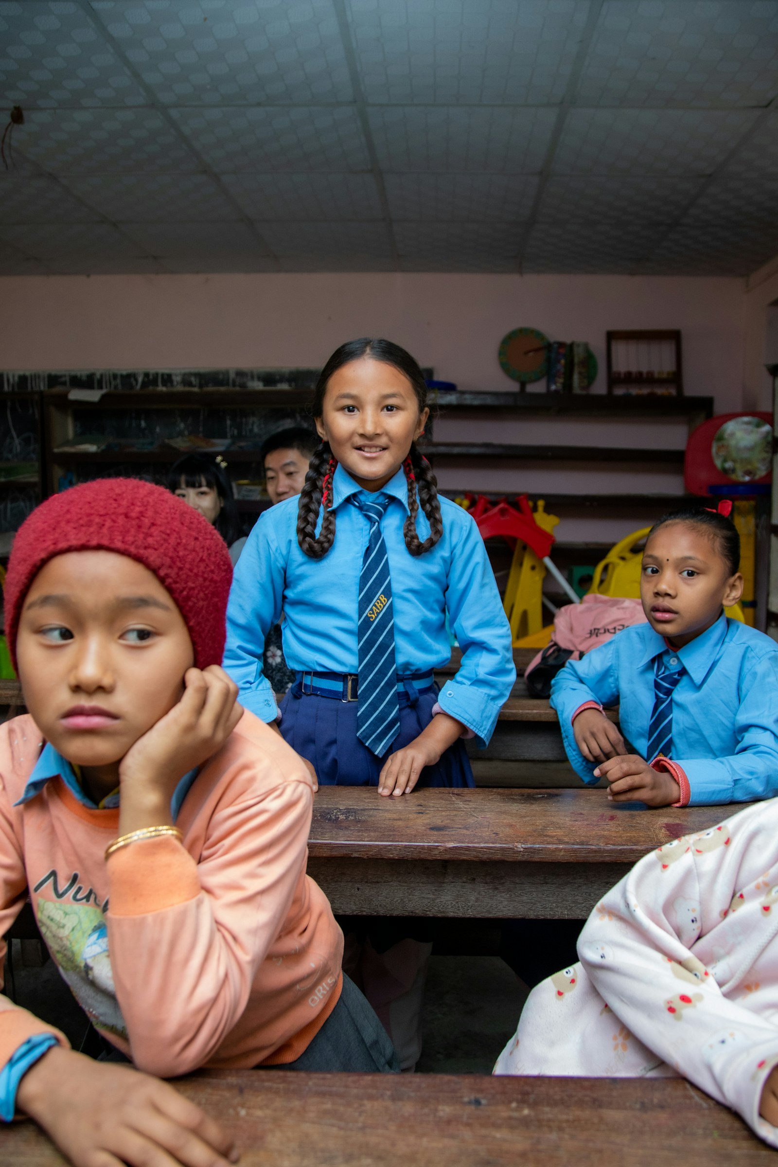 Children studying